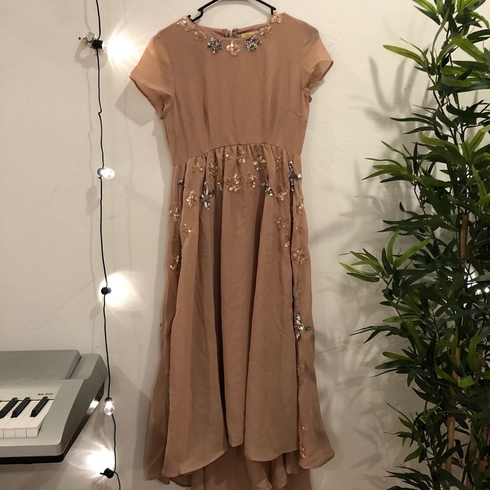 Nude Sequin Dress